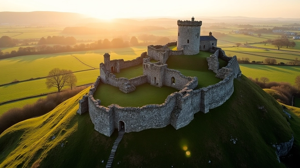 Rock of Cashel with medieval ruins and round tower